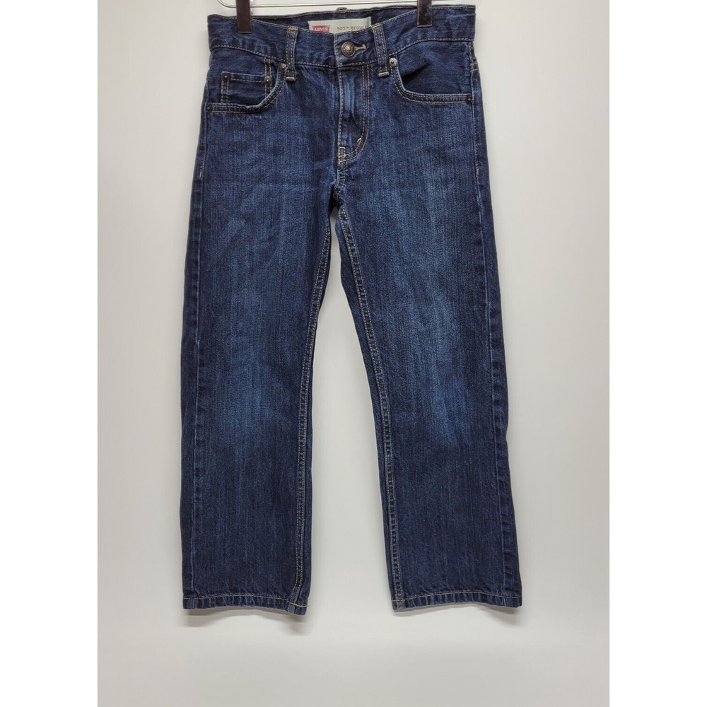 Boys Levis 505 Jeans Size 8 Reg 24 X 22  Adjustable Waist Great Condition